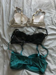 3 Pre-Worn Fancy Wired Bras