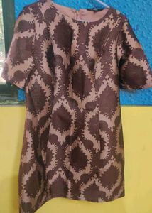 Elegant Brocade Pattern Dress
