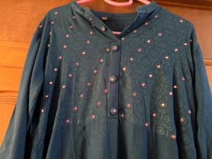 Elegant Teal Kurta with Embellishments