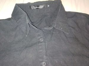 Chic Black Button-Down Mini y2k  Dress