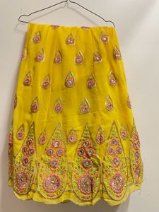 Vibrant Yellow Embroidered Lehenga Skirt and blous