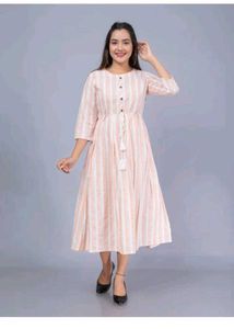 Striped Fit &amp; Flare Midi Dress