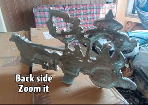 Silver Radha Krishna Chariot Showpiece
