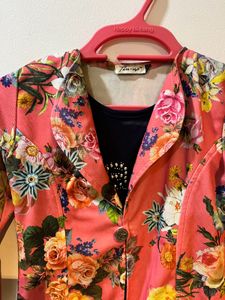 Y2k Floral Blazer
