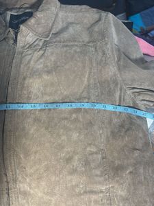 Men's Tan Suede  leather Jacket