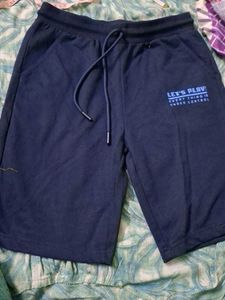 Navy Blue "Let's Play!" Shorts