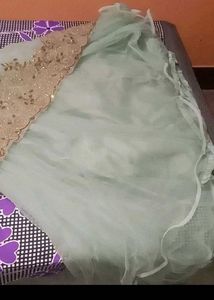 Elegant Light Green Embroidered Ethnic Gown
