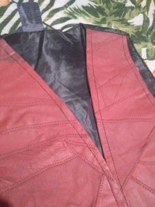 Leather Patchwork Vest