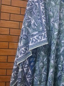 pure Cotton  a line kurta  n trouser  dupatta