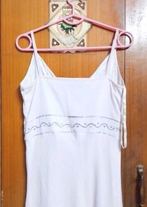 Light Pink Beaded Spaghetti Strap Dress