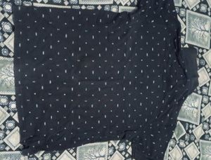 Men's Black Printed Polo T-Shirt