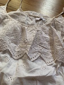 Chic White Eyelet Cami Top