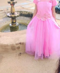 Pink Net Party Gown