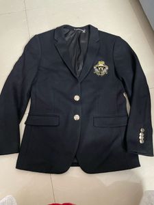 Classic Black Blazer with Emblem