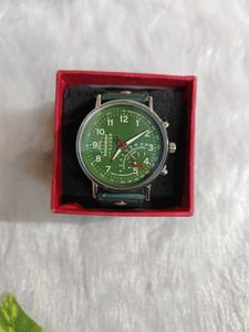 Stylish Green Dial Watch