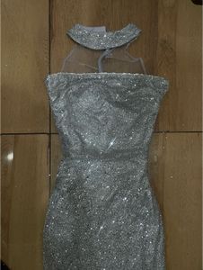 Sparkling Silver Evening Dress