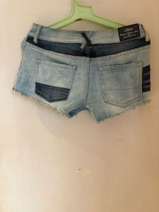 Stylish Patchwork Denim Shorts