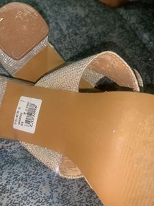 Sparkly Gold Flat Sandals