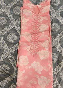 Beautiful Pink Floral Kurta Set