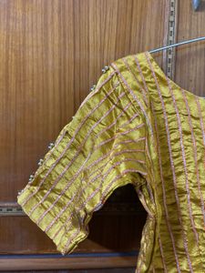 Elegant Yellow suit with Shrara and duppata