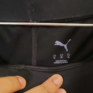 Puma Black &amp; White Athletic Leggings