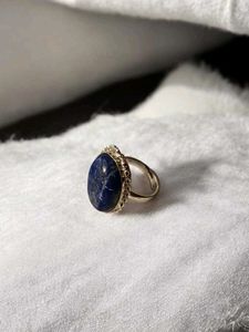 Natural Lapis Lazuli Crystal Ring