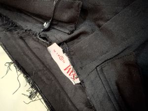 Black Wide Leg Pants with Graphic Print