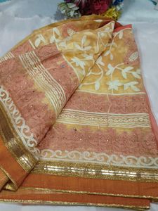 Beautiful Embroidered Saree with blouse