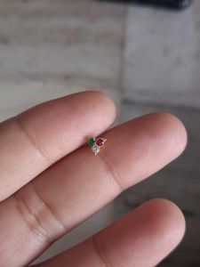 Gold Nose Pin with stones