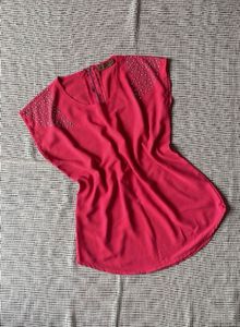 Chic Studded Coral Top for Women
