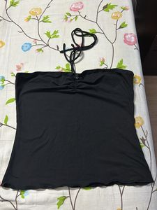 Black Halter Neck Tube Top