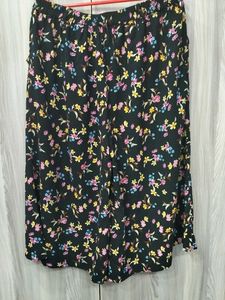 Black Floral Short Palazzo