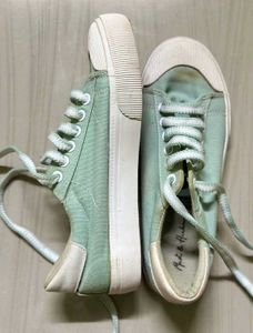 Pastel Green Canvas Sneakers
