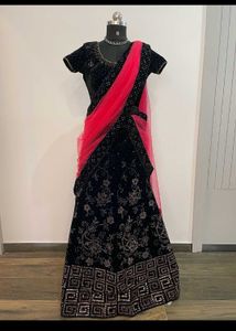 Elegant  Velvet Lehenga Choli