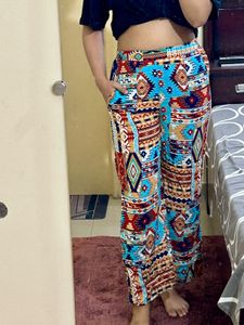 Boho Patchwork Palazzo Pants