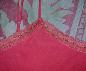 Coral Lace Trim Cami Tank Top