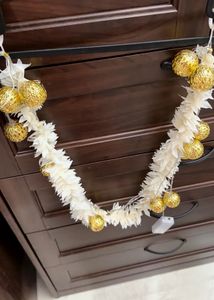 Decorative String Lights with Gold Orbs