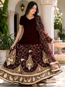 Elegant Velvet Lehenga for wedding  and festival