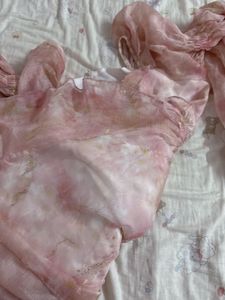Pink Floral Ruffle Maxi Dress