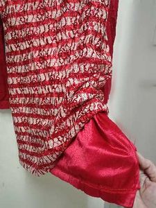 Chic Red Lace Overlay Dress