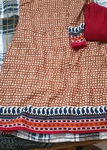 Stylish Brown Printed Kurta