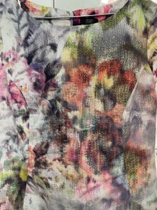 Abstract Floral Print Sheath Dress