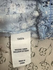Blue Floral Off-Shoulder Smocked Top