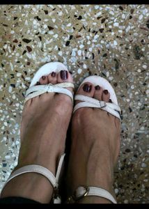 White Ankle Strap Heels