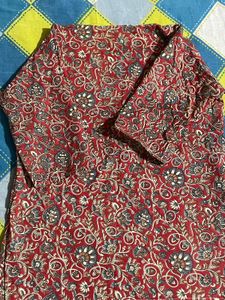 Red Floral Print short kurti
