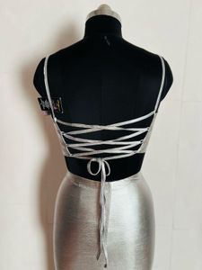 Silver Metallic Co-ord Set
