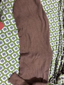 Brown Knit Vest with Buttons
