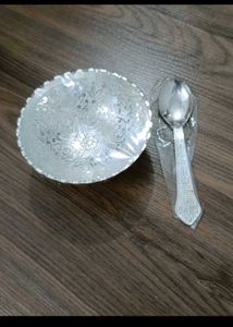 Decorative Gold &amp; Silver Plated Bowl Set