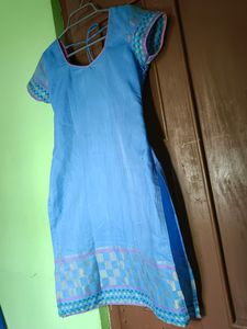 Beautiful Sky Blue Kurta With Churidar And Dupatta