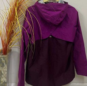 Purple Athletic Windbreaker Jacket